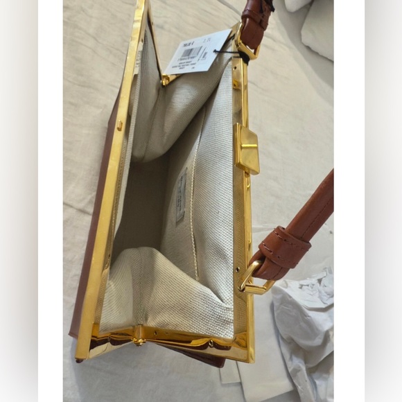 Mansur Gavriel Burgundy Tanned Leather Elegant Bag NWT - Picture 4 of 5